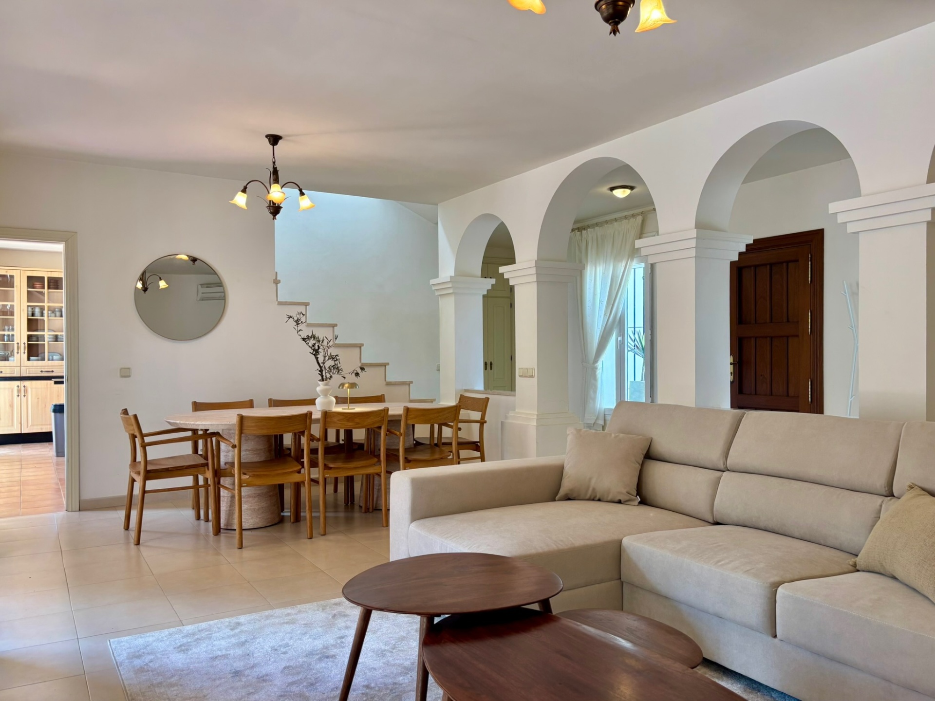 Living & dining · Arches and long afternoons