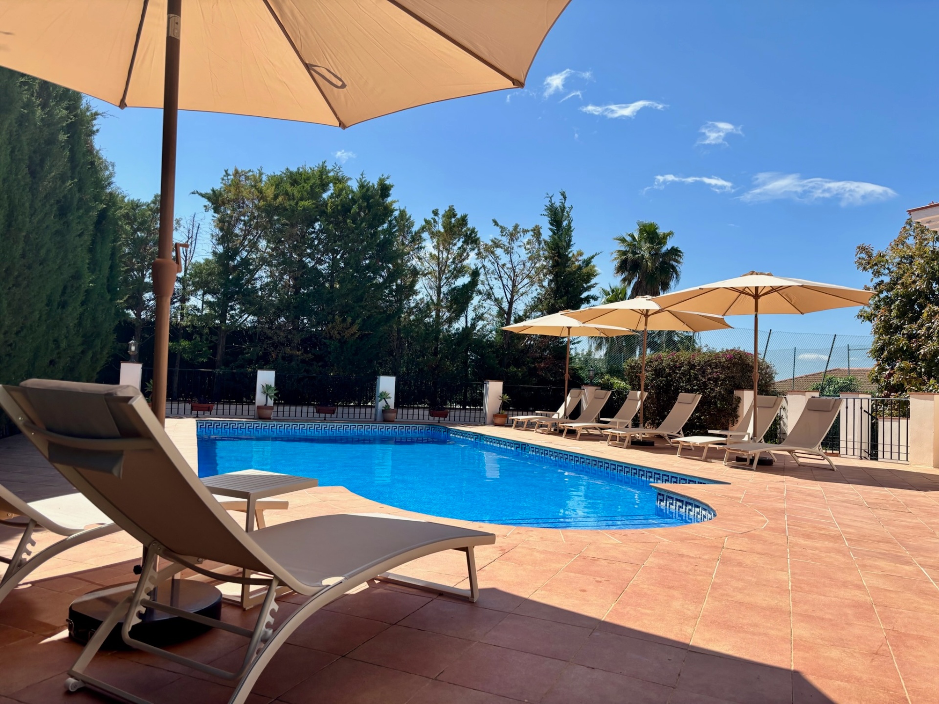 The pool · Private, surrounded by terracotta
