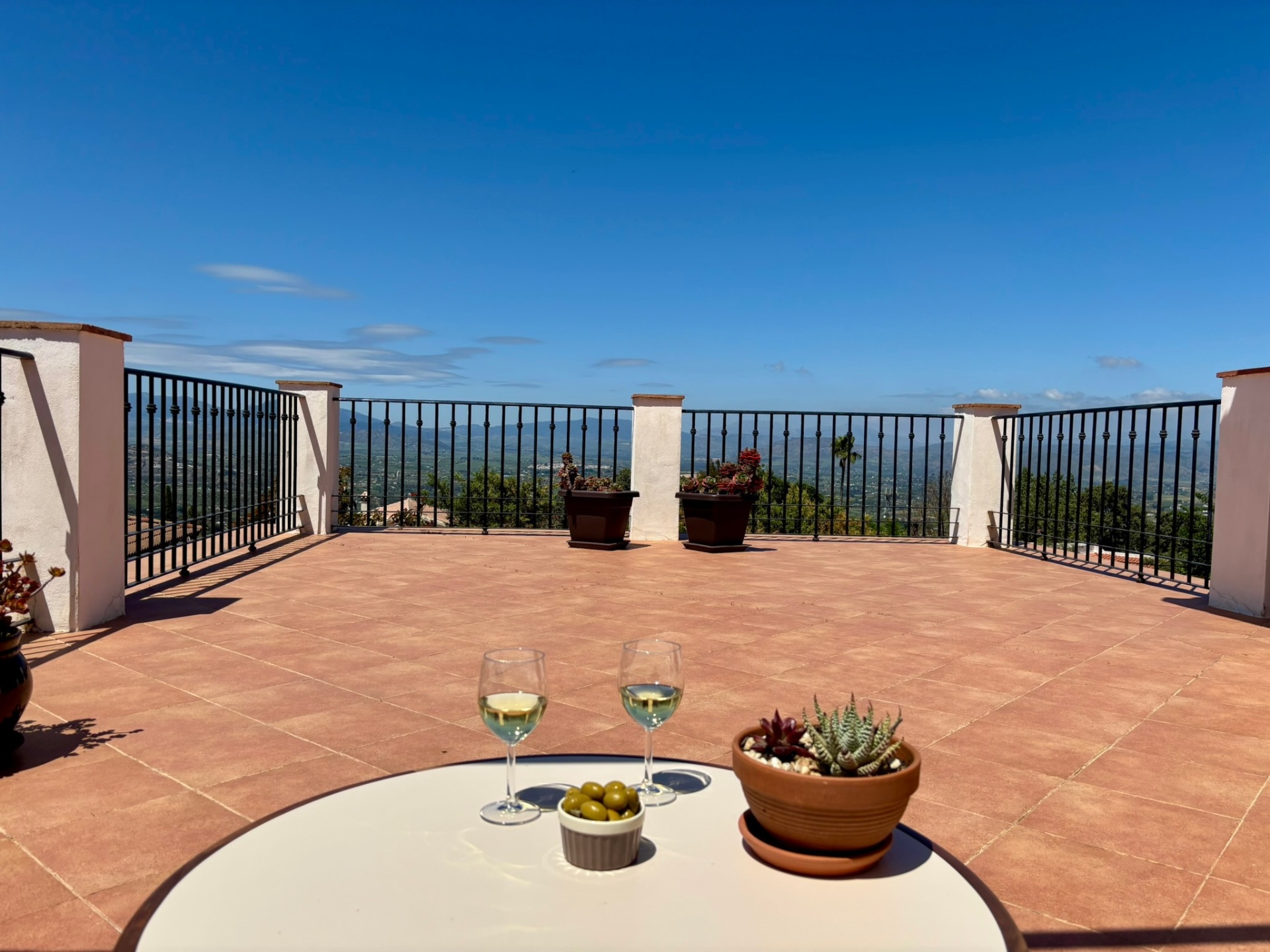 Roof terrace · Sierra de Mijas at golden hour